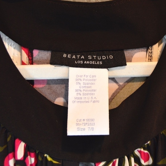 70s Mod Print Bubble Hem Dress, Size 7/8 NEW - Picture 4 of 7